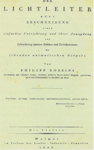 Fig.3 Publicación de Bozzini sobre el Conductor Lumínico